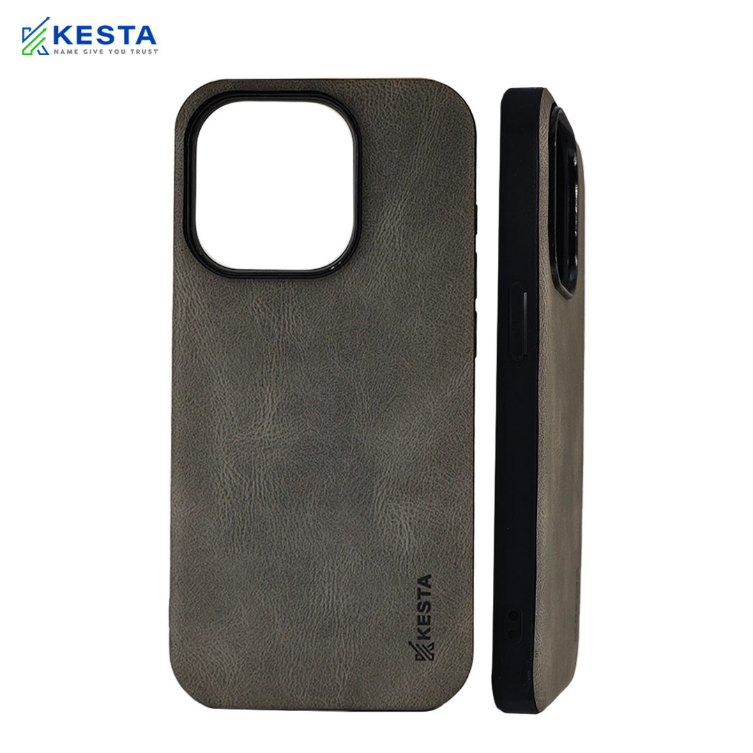 iPhone 15 Pro Max Cover - Brave Titanium Leather Case (Waterproof & Dustproof)